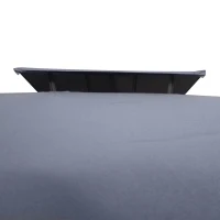 Outsunny 10' x 13' Outdoor Gazebo, Double Roof Patio Gazebo Canopy Shelter with Screen Decorate Corner Frame, Grey(m-9)