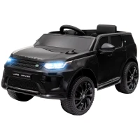 Qaba Land Rover Discovery Sport Licensed 12V Ride on Car w/ Remote, Soft Start, LED Lights, Music Horn, Black(m-2)