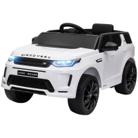 Qaba Land Rover Discovery Sport Licensed 12V Ride on Car w/ Remote, Soft Start, LED Lights, Music Horn, White(m-2)