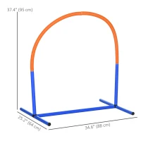 PawHut Dog Agility Training Equipment, 4 PCS Obstacle Course with Carrying Bag for Old Dogs, for Backyard, Outdoor, Blue(m-3)