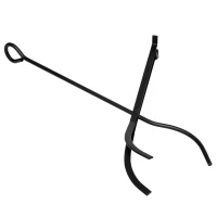 Outsunny 2-Tier Firewood Log Rack with 4 Tools, Fireplace Wood Storage Holder with Shovel, Broom, Poker, Tongs and Hooks, Black(m-9)