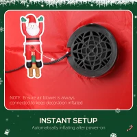 Outsunny 7FT Hanging Christmas Inflatable Santa with Dog, Christmas Blow Up Decoration with Built-in LED Lights for Garden(m-5)