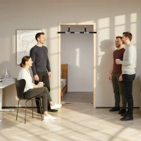 Soozier Pull-Up Bar for Doorway, Home Fitness Door Horizontal Chin up Bar for Indoor Gym Upper Body Workout, Grey(m-10)