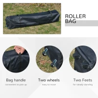 Outsunny 10' x 10' Pop Up Canopy Tent with Airy Top Vents and Wheeled Carry Bag for Outdoor, Garden, Patio, White(m-9)