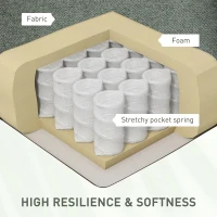 HOMCOM Push Back Recliner Chair, Vibration Massage Recliner for Living Room with Extendable Footrest, Remote, Green(m-6)