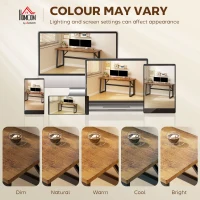 HOMCOM 71 Inch Computer Desk, Home Office Desk, Simple Study Writing Table with Adjustable Feet, Modern Style, Brown(m-6)