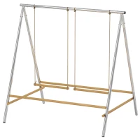 PawHut Chicken Perch for Coop, Chicken Roosting Bars with 2 Swings, Coop Accessories for Farm, Backyard, Silver(m-1)