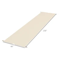 Outsunny 2 Pcs Pergola Replacement Canopy, UV Protection Pergola Shade Cover, Easy to Install, for 10 x 12ft Pergola, Khaki(m-3)