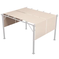 Outsunny 2 Pcs Pergola Replacement Canopy, UV Protection Pergola Shade Cover, Easy to Install, for 10 x 12ft Pergola, Khaki(m-11)