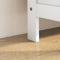 HOMCOM Modern Shoe Storage Cabinet with 3 Flip Drawers and Louvered Doors for 6 Pairs of Shoes, White(m-8)