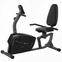 Soozier Recumbent Exercise Bike with 8-Level Magnetic Resistance, LCD Monitor, Heart Rate Handle and Adjustable Seat(m-2)