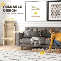 PawHut Dog Ramp for Couch, Foldable Pet Ramp for Small to Large Dog, 4 Adjustable Height from 14" to 20"(m-9)