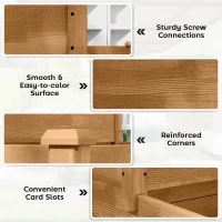 Outsunny 3-Tier Garden Bed Planter Box for Backyard, Patio, 49"x49"x22", Brown(m-7)