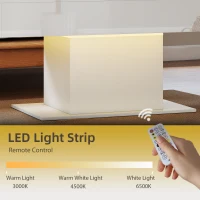 HOMCOM Extendable Coffee Table with LED Lights, Modern High Gloss Center Table with Hidden Storage for Living Room, White(m-6)