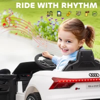 Aosom Licensed Audi RS e-tron GT 12V Ride On Car Truck for Kids, Electric Car Ride On Vehicle w/Parent Remote Control, Music, Lights, for Toddlers, White(m-8)
