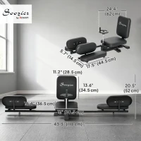 Soozier Leg Stretcher, 180° Adjustable Leg Split Machine with Handwheels, Leg Stretching Equipment for Flexibility(m-3)