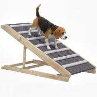 PawHut Dog Ramp for Couch, Foldable Pet Ramp for Small to Large Dog, 4 Adjustable Height from 14" to 20"(m-11)