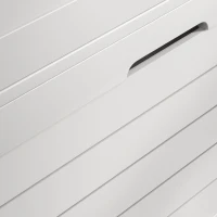 HOMCOM Modern Shoe Storage Cabinet with 3 Flip Drawers and Louvered Doors for 6 Pairs of Shoes, White(m-9)