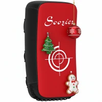 Soozier 16.5 in Muay Thai Kick Shield Punching Pad, Kick Shield for Martial Arts, Karate, Kickboxing, MMA x 1 Unit, Red(m-11)