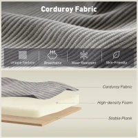 HOMCOM Loveseat Sofa, 55" Small Sofa Couch with 2 Pillows, Metal Legs for Living Room, Bedroom, Apartment, Grey(m-4)