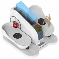 Soozier Under Desk Elliptical Machine, Ellipse Leg Exerciser for Seniors with LCD Monitor, Remote Control, and 10 Speeds(m-11)