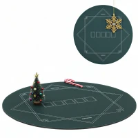 Soozier Poker Mat Texas Hold'em Poker Table Top with Non-Slip Bottom Dark Green(m-11)