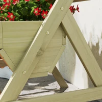 Outsunny 3 Tier Elevated Planter Box, Vertical Wooden Raised Garden Bed for Flowers, Vegetables, 26" x 30" x 30", Light Green(m-9)