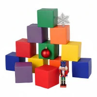 Soozier 12 Piece Soft Play Blocks Soft Foam Toy Building And Stacking Blocks - Multicolours(m-2)