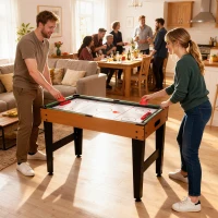 Soozier 53 in 5-in-1 Combo Multi Game Table with Foosball, Pool, Hockey, Table Tennis, Basketball for Kids and Adults(m-8)