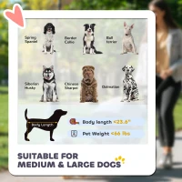 PawHut One-Click Foldable Dog Stroller for M, L Dogs, Pet Stroller, Black(m-4)