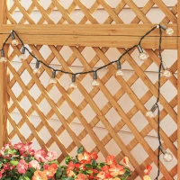 Outsunny Raised Garden Bed with Trellis, Wooden Raised Planter Box with Elevated Raised Bed, 35.4" x 17.7" x 70.9", Yellow(m-10)