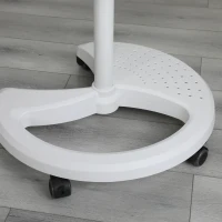 Magnetic Tempered Glass Dry Erase Board with 2 Magnets, 2 Markers & Eraser, White Panel with Locking Casters, 24" L x 24" W x 70" H, White(m-8)