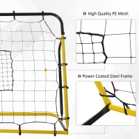 Soozier 6' x 4' Soccer Rebounder, Soccer Goal with 5 Angle Adjustable for Baseball Basketball Training(m-4)