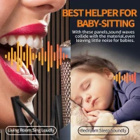 2-Pack 3D Wood Slat Acoustic Wall Panels with Three-Side Wrapped Edges, Fluted Cladding for Wall or Ceiling, 45.5" L x 23.5" W x 1" H, Gray(m-5)