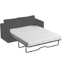 4'' Full Size Sleeper Sofa Mattress, CertiPUR-US Certified Gel Foam, Includes Knit Cover, 53x72'', White(m-2)