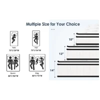 12'' Full Memory Foam Hybrid Mattress with Pocket Springs, Mattress Pad with Compressed and Vacuum-Sealed, 39'' L x 75'' W x 12'' H, White(m-8)