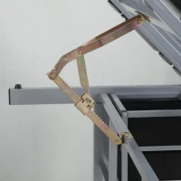 Adjustable Drafting Table Desk with 2 Fabric Drawers, 4 Locking Casters, Drawing Desk with Pencil Ledges, 40.5" L x 23.5" W x 31" H, Silver grey(m-8)