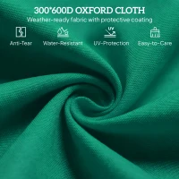 Outsunny Outdoor Folding Lounge Chair, Steel Tanning Chair with Reclining Back, Breathable Mesh for Beach, Yard, Patio, Green(m-5)