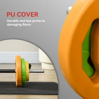 Soozier 44lbs Adjustable Barbell Weight Set with Non-slip Handle for Home Gym(m-7)