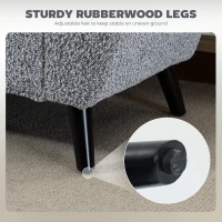 HOMCOM Upholstered Storage Bench with Arms, Modern Ottoman Bench for Bedroom, Entryway, and Living Room, Grey(m-7)