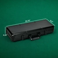 Soozier 500PCs 14 Gram Clay Poker Chips Set Casino Poker Chips with Aluminum Case, Playing Cards, Dealer Button, 5 Dices(m-3)