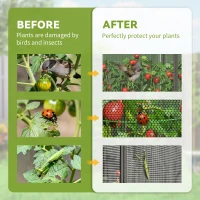 Outsunny Galvanized Steel Crop Cage, Plant Protection Tent with Zippered Door, 8' x 4', Black(m-4)