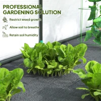 Outsunny Walk-in Lean-to Greenhouse, Outdoor Gardening Green House with Zipper Roll-up Doors and Window, 10' x 3' x 5', White(m-4)