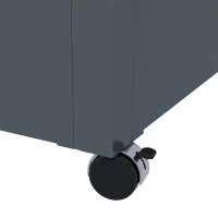 Outsunny 82 Gallon Garden Storage Box, Waterproof Outdoor Storage Container with Wheels and Handles, Dark Grey(m-10)