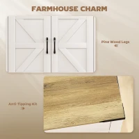 HOMCOM Sideboard Buffet Cabinet, Farmhouse Kitchen Storage Cabinet w/ Drawer and Shelf for Living Room, Entryway(m-7)