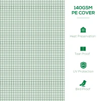 Outsunny Portable Mini Greenhouse, Tunnel Growing Tent with 5 Mesh Windows and Steel Frame, 7' x 3' x 2', Green(m-4)