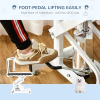 PawHut Pet Grooming Table, Height Adjustable Dog Grooming Table with Arm, Noose and Non-Slip Grooming Table, Black(m-4)