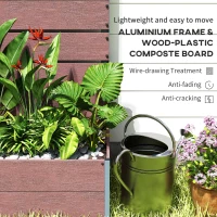 Outsunny Raised Garden Bed with Trellis, Freestanding Elevated Planter Box for Climbing Vines, 28" x 15" x 59", Light Brown(m-5)