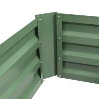 Outsunny Set of 2 Raised Garden Bed, Steel Elevated Planter Box for Flowers, Herbs, Succulents, 39"x20"x12", Green(m-10)