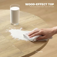 HOMCOM 39.5"-53" Extendable Dining Table for 4-6, Industrial Kitchen Table with Butterfly Leaf and X-Shape Base, Natural Wood(m-6)